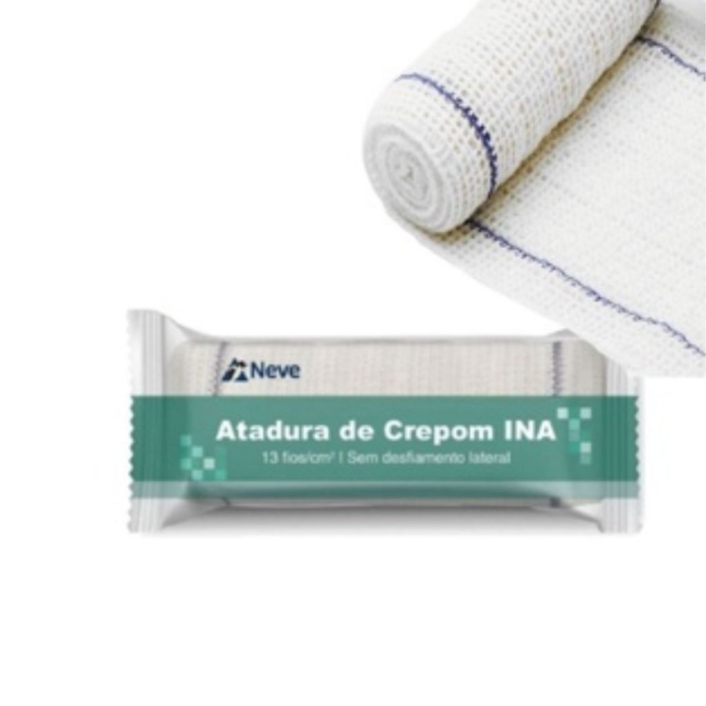 Atadura Bandagem Elástica Absorvente Crepom 20 cm x 1,8 13 fios Atadura De Crepe