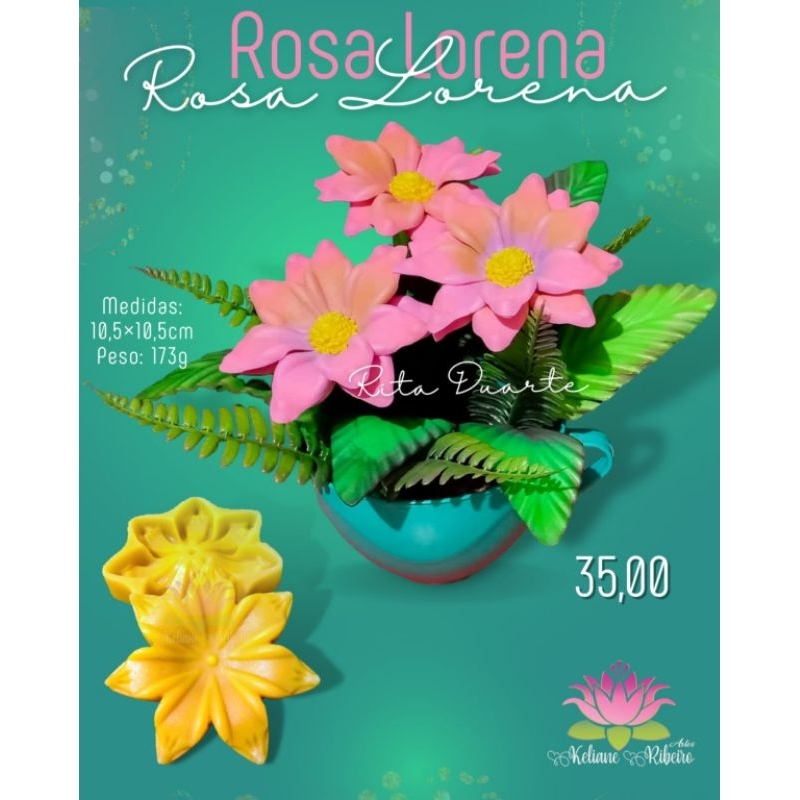 FRISADOR EM RESINA ROSA LORENA