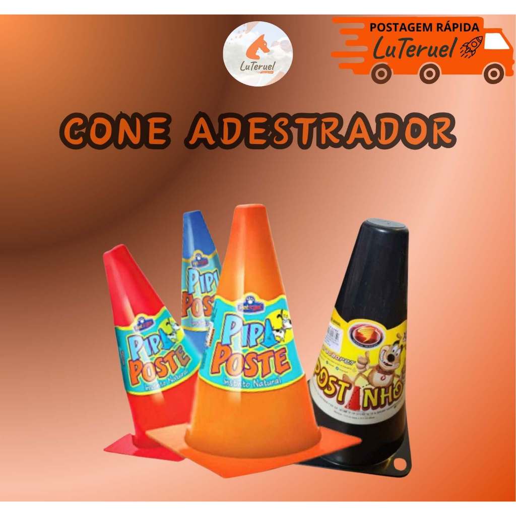 Postinho cone educador para cachorro
