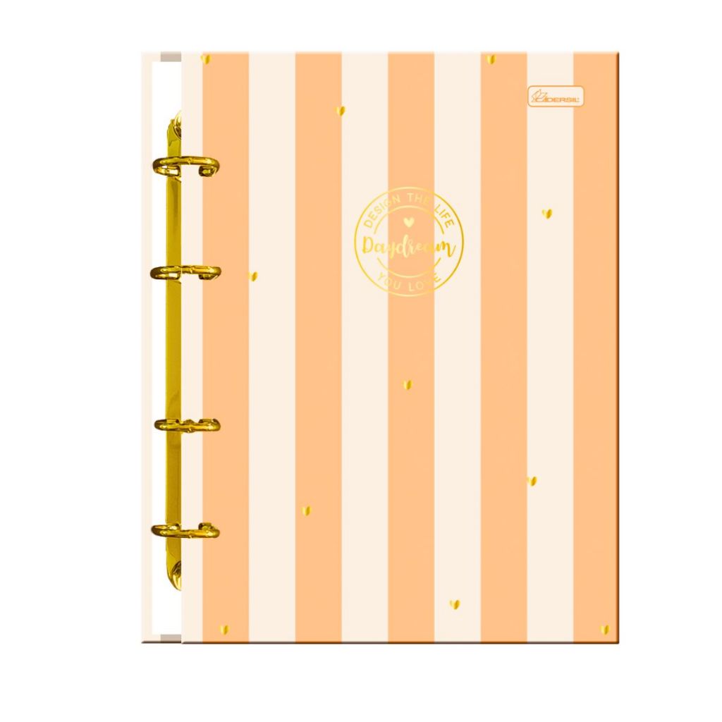 Caderno Colegial Argolado Capa Dura 80 Folhas Daydream Laranja - CADERSIL em Oferta na Shopee