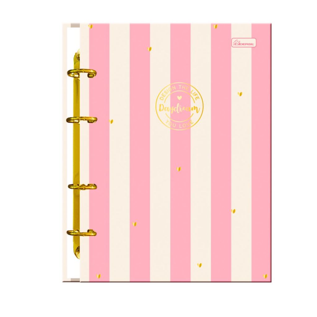 Caderno Colegial Argolado Capa Dura 80 Folhas Daydream Rosa - CADERSIL em Oferta na Shopee