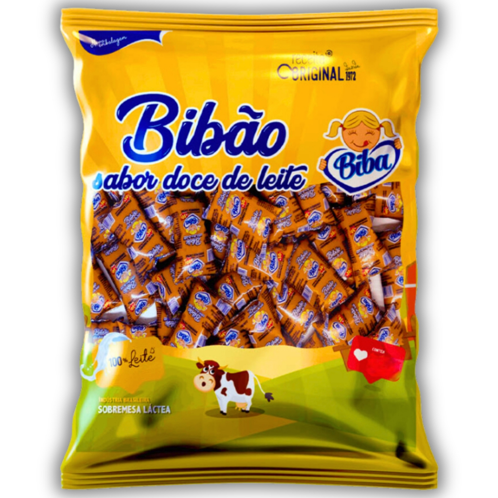 Chup Doce De Leite Bibão 30g C/40 Unidades 1,2kg - Biba