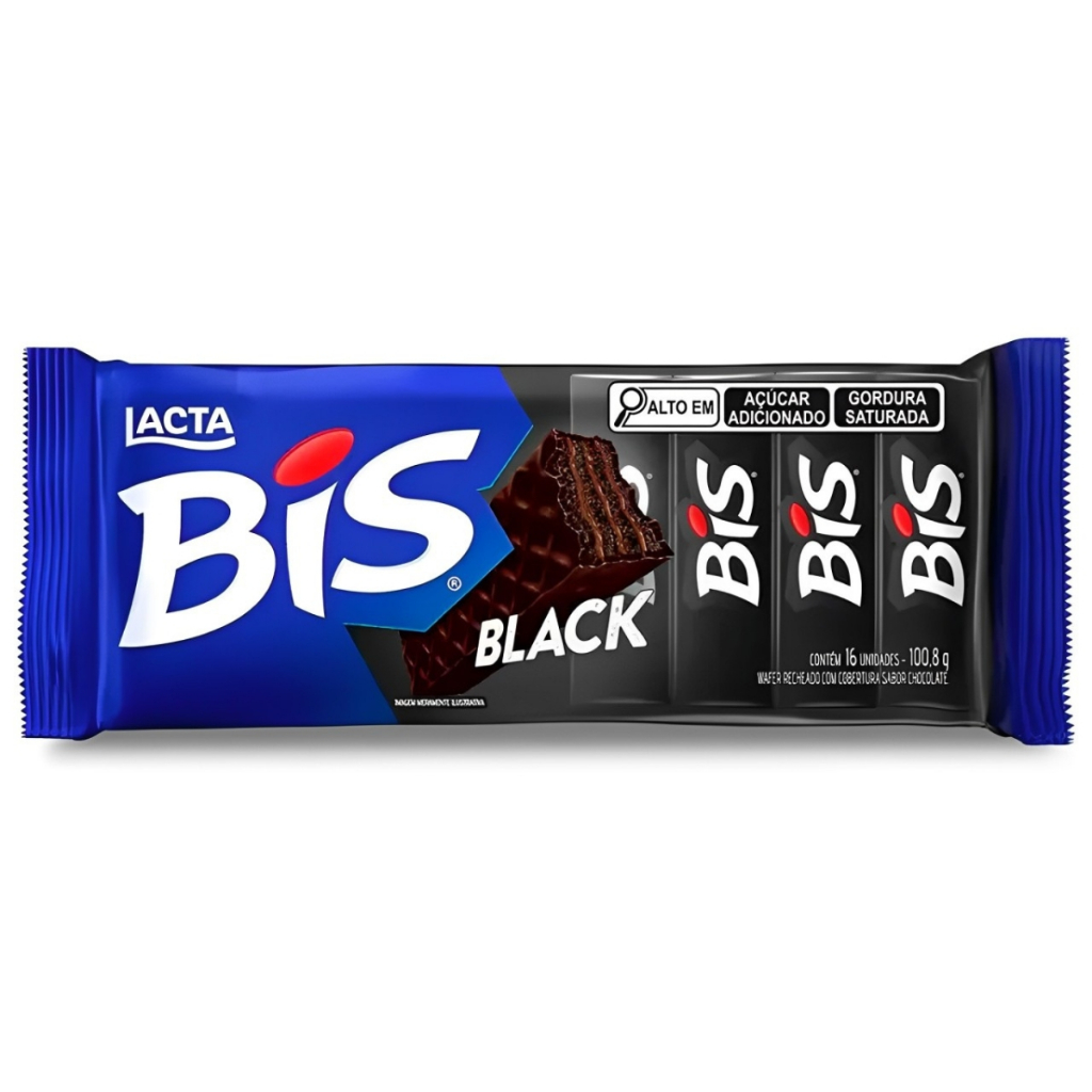 Chocolate Wafer Bis Black C/16 Unidades Lacta em Oferta na Shopee