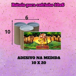 RÓTULO ADESIVO PARA COFRINHO 10X6 QUALQUER TEMA em Oferta na Shopee