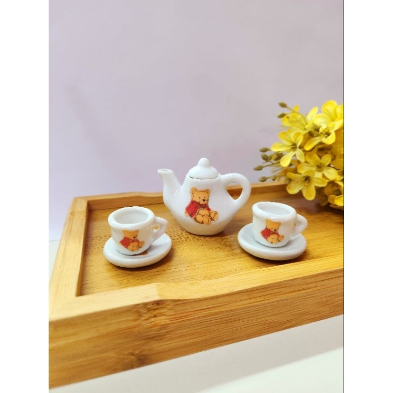 Mini Kit de Porcelana 6 Peças - Urso