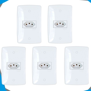 Kit 5 Conjunto Tomada Branca 10a ou 20a 4x2 Completa Blux Finesse + em Oferta na Shopee