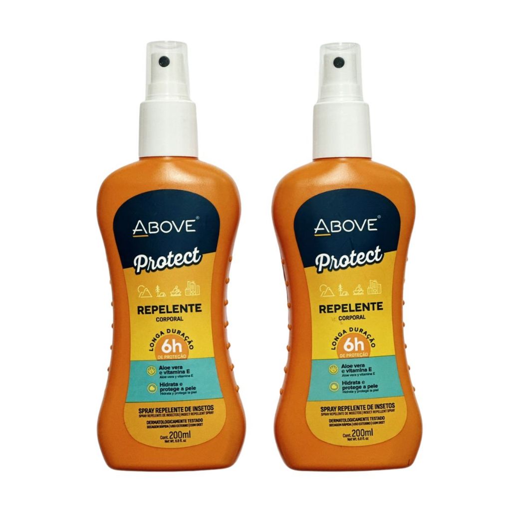 Repelente de Insetos Above Protect 200ml kit 2 unidades