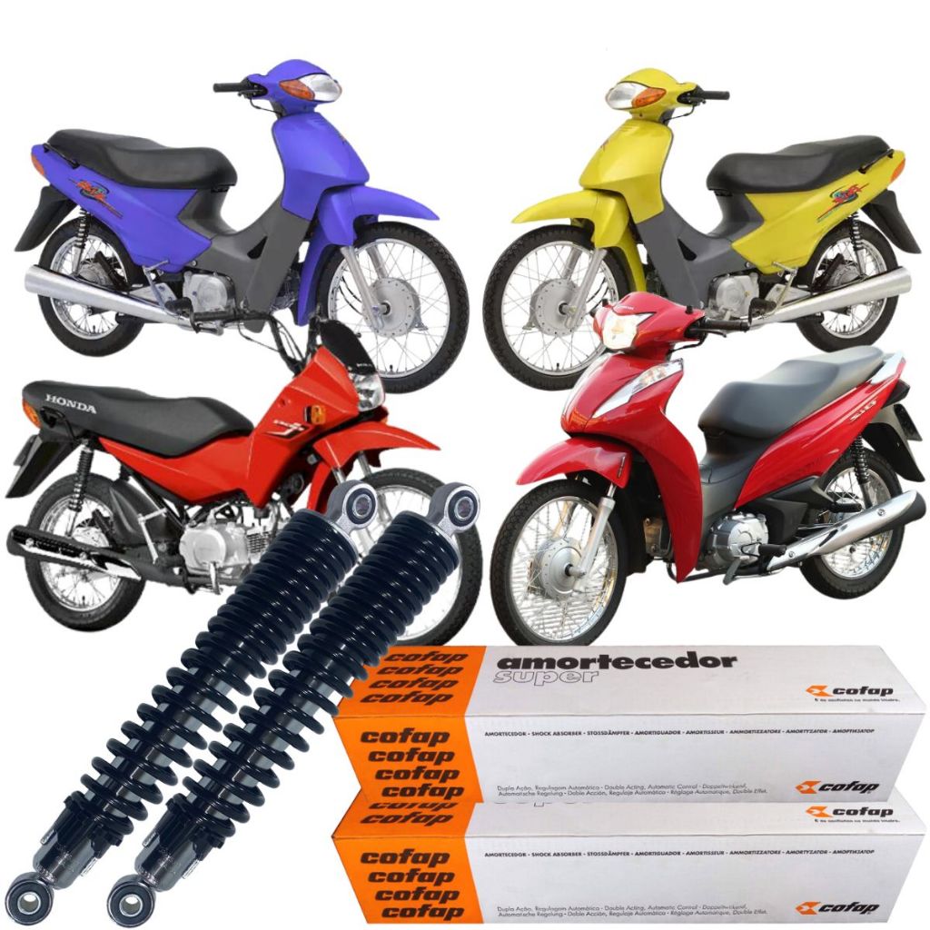Par Amortecedor Traseiro Bishock C100 Biz 100 125 Pop 100 em Oferta na Shopee