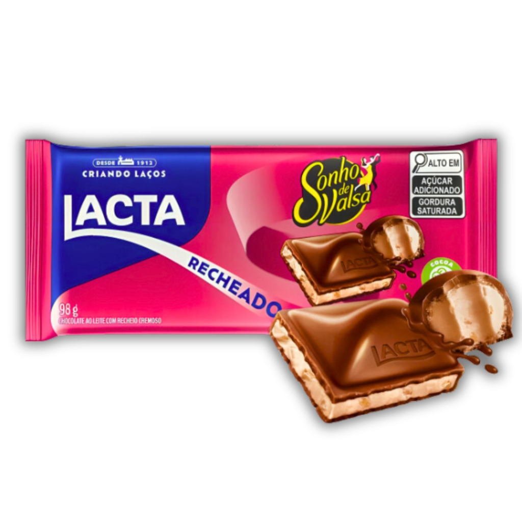 Barra de Chocolate Sonho De Valsa 98g Lacta em Oferta na Shopee