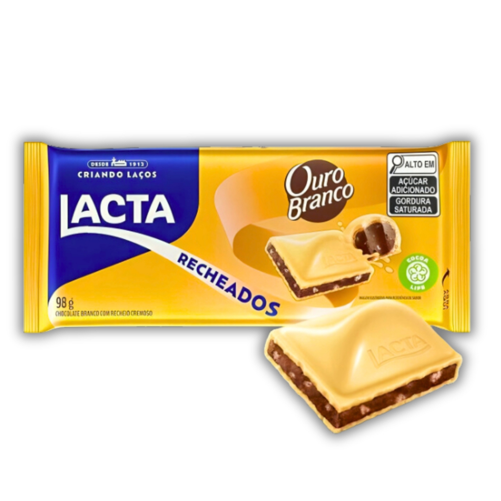 Barra de Chocolate Ouro Branco 98g Lacta