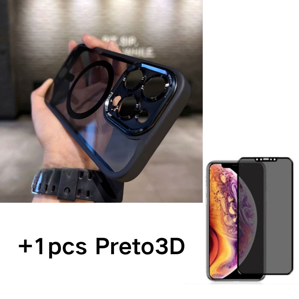 Com magnética Lente De Luxo Leve Com Tudo Incluído Capa De película anti-privacidade para iPhone 11 12 13 14 1516Pro Max