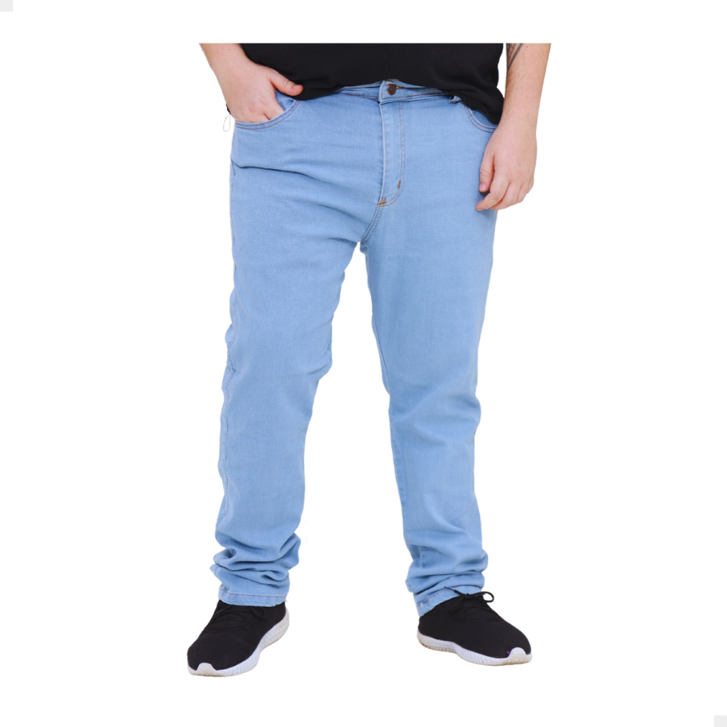 Calça Jeans Skinny Clara Masculina Plus Size Com Lycra