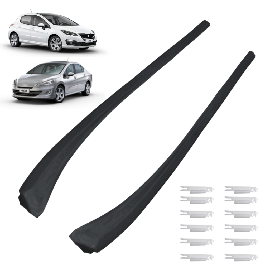 Par Pestana Acabamento Parabrisa Peugeot 308 408 + Presilhas