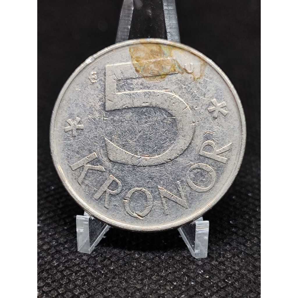 Moeda Suécia 5 Keonor ano 1982