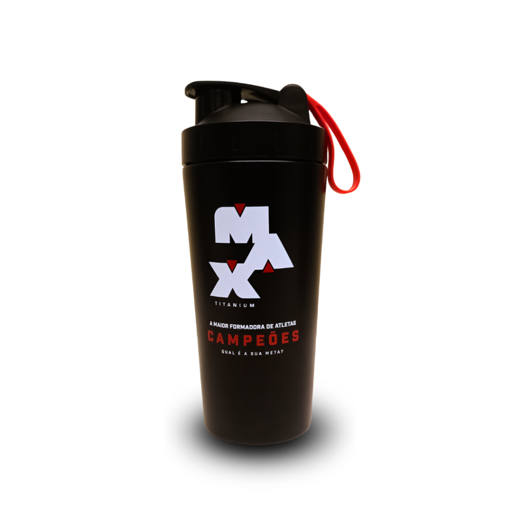 Coqueteleira Steel - Max Titanium - Campeões - 700ml - Aço Inox