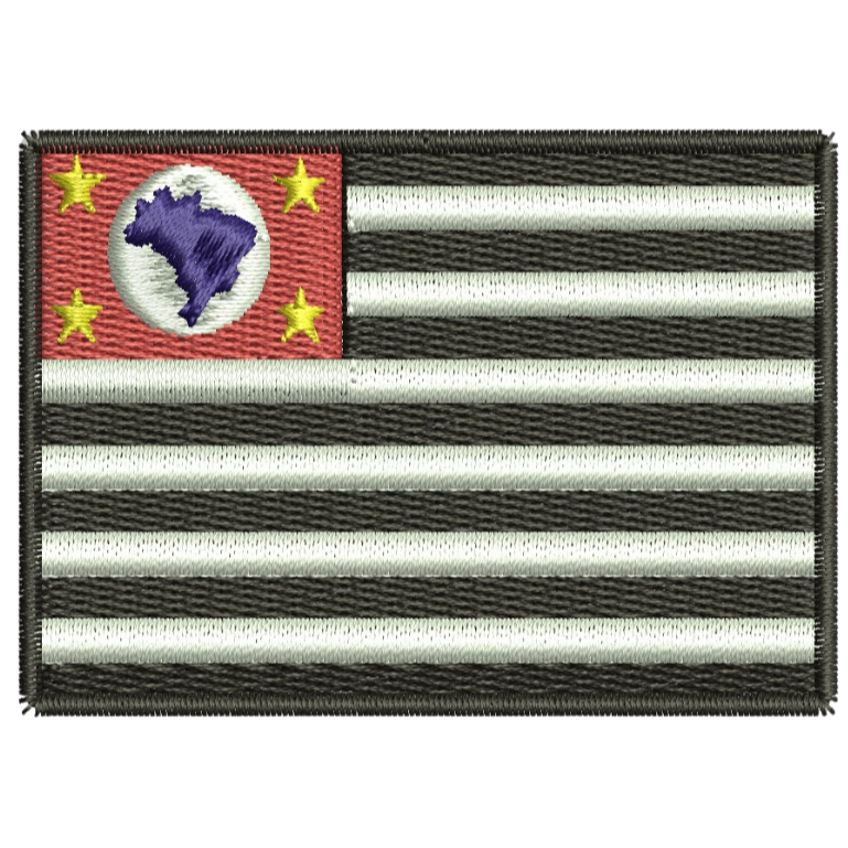 Patch Bordado Fecho de Contato - Bandeira São Paulo