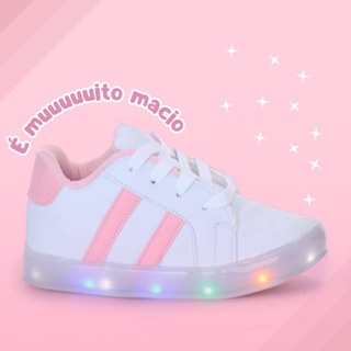 Tenis Calcado Sapato Led Infantil Juvenil Menina Com Luzinha Luz Automatica em Oferta na Shopee