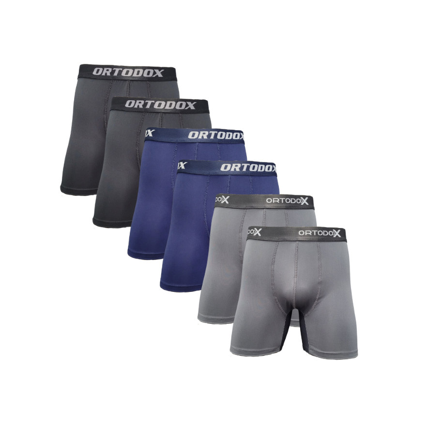 Cueca Boxer Longa (Long Leg) Mais Comprida Plus Size Kit com 6 GG1 ao GG6 Microfibra