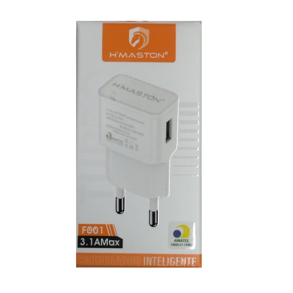H'maston F001 Fonte 3.1A MAX Mini Carregador Original Portátil Usb