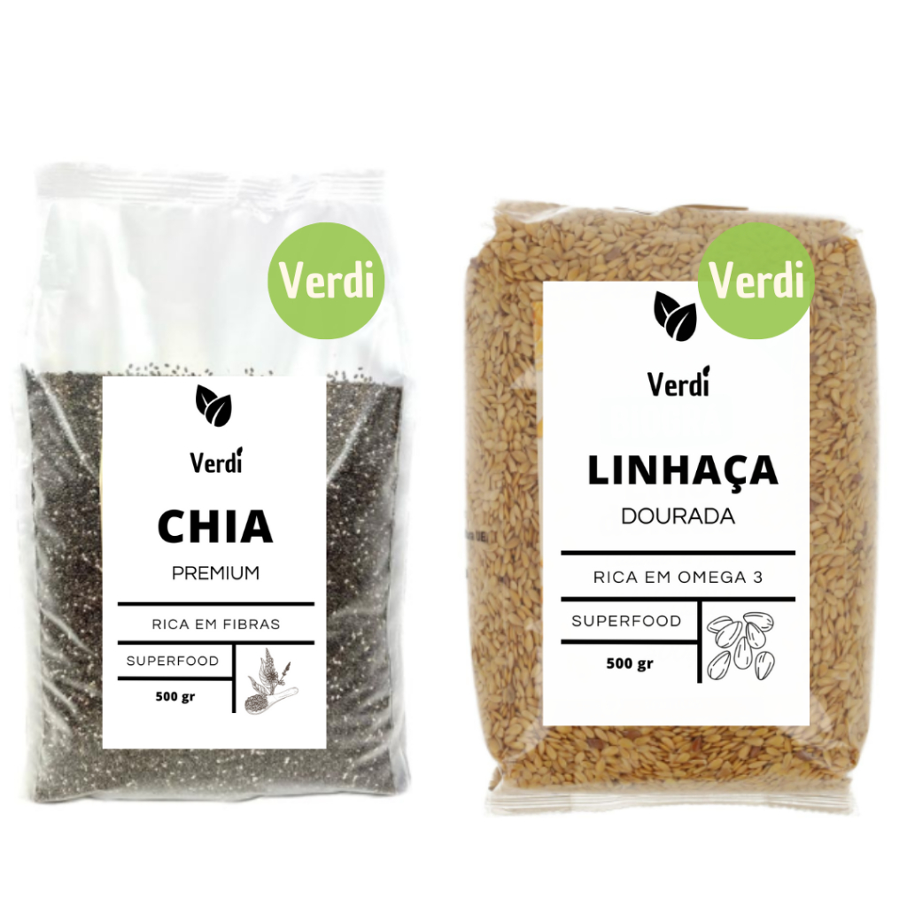 Chia Premium e Linhaça Dourada kg - Saciedade e energia em Oferta na Shopee