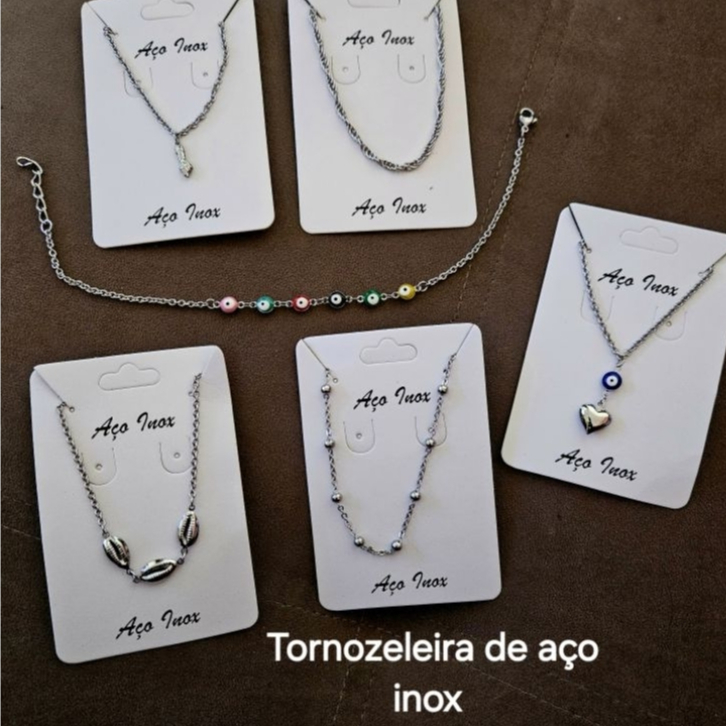 Tornozeleira Feminina de  Aço Inoxidável em Oferta na Shopee