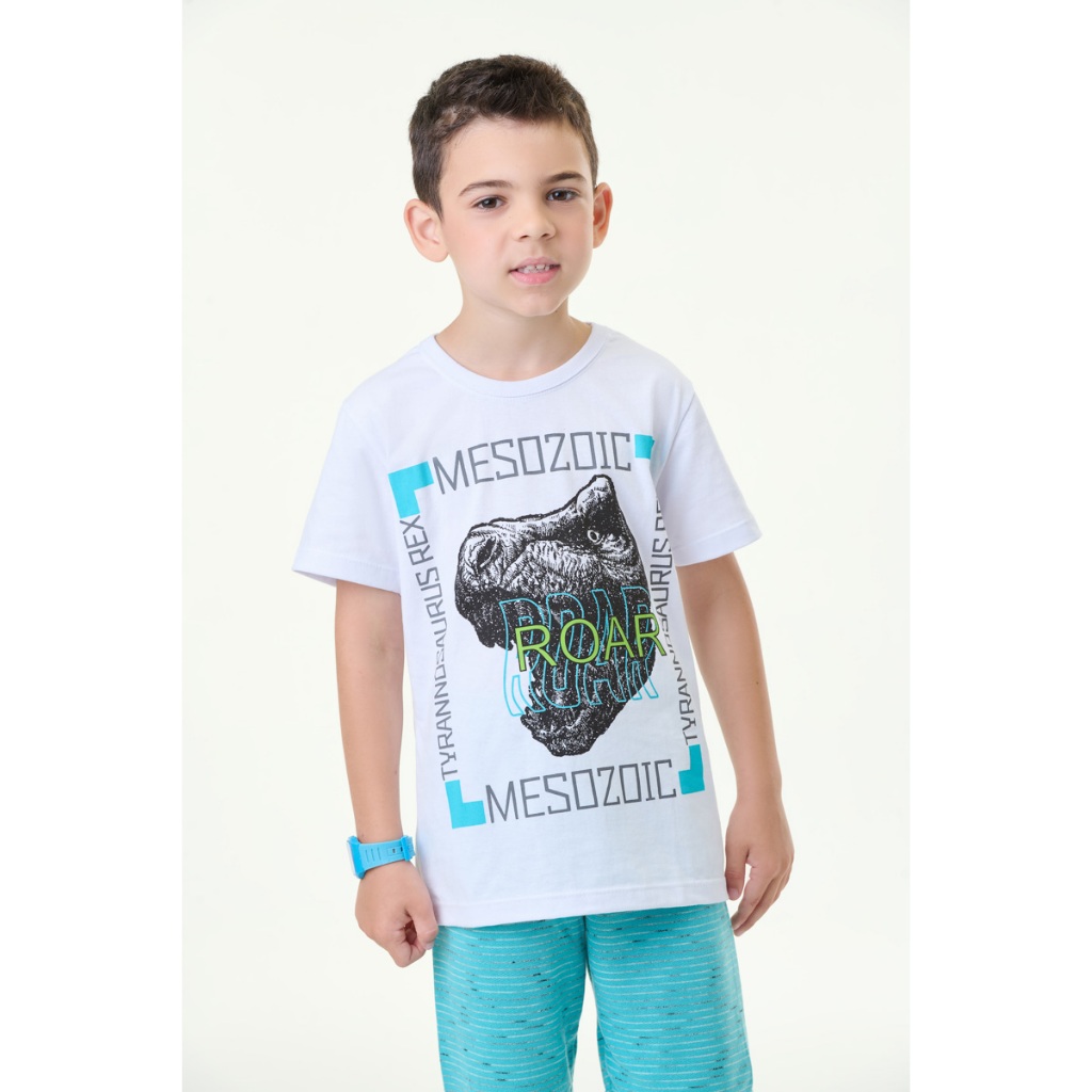 Conjunto Infantil Masculino Dino Out Off Tam 1 ao 14 anos