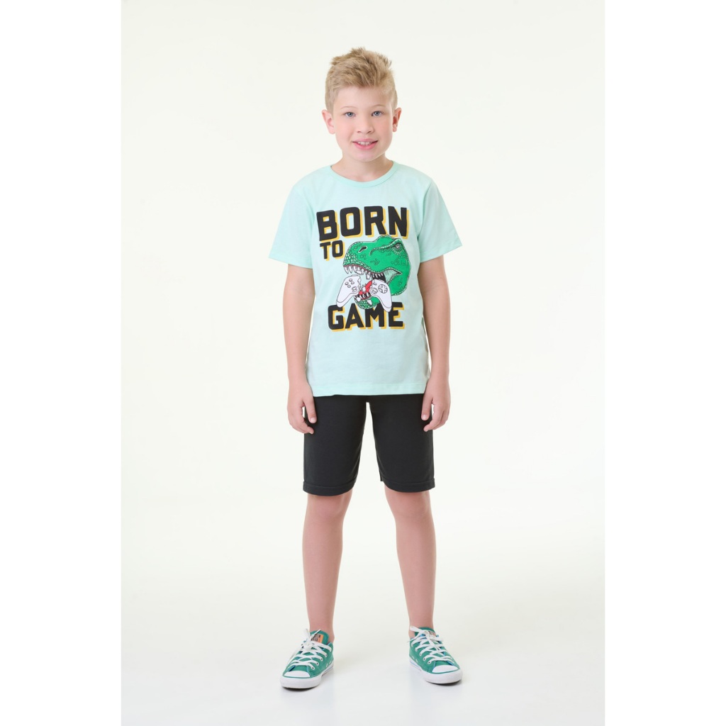 Conjunto Infantil Masculino Silk Born to Tam 2 ao 14 anos