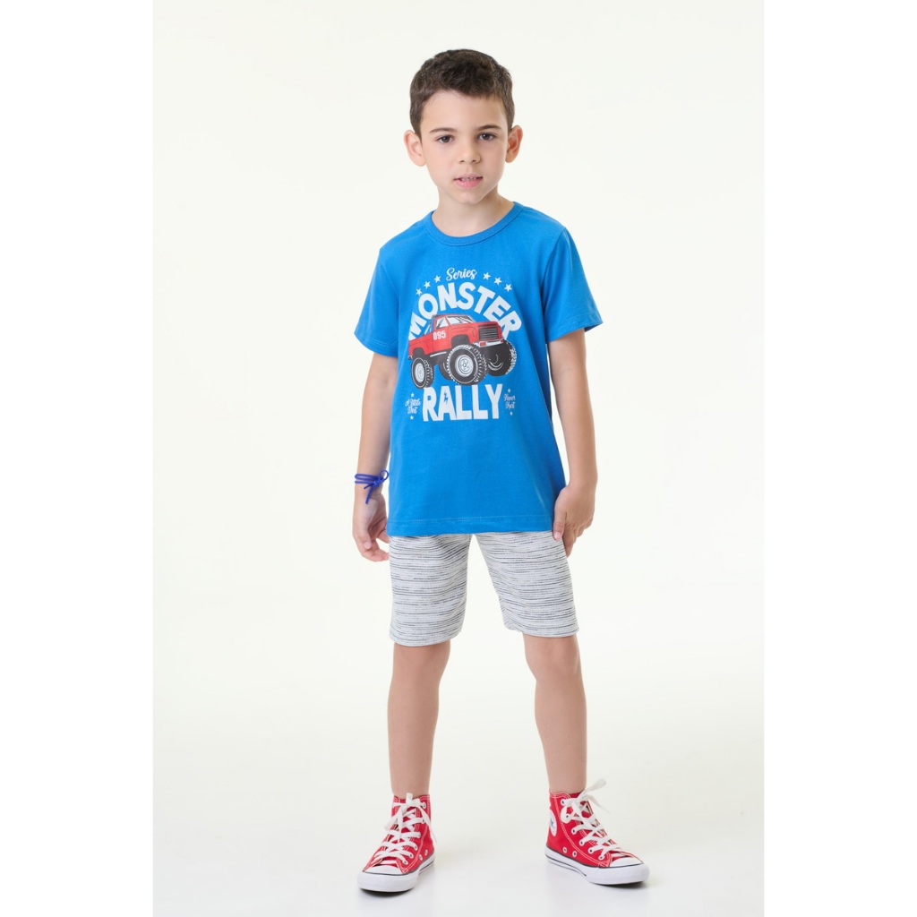 Conjunto Infantil Masculino Monster Rally Tam 1 ao 14 anos