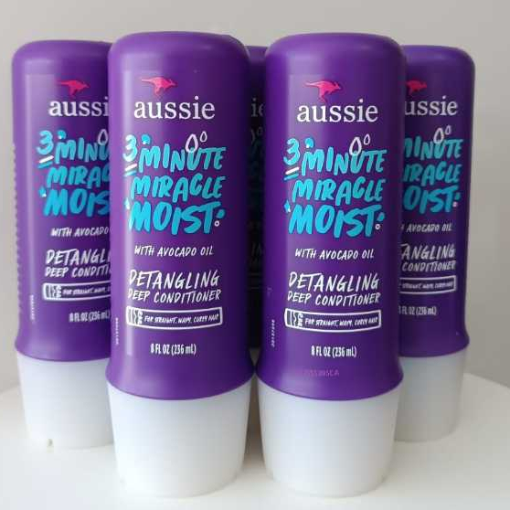 Kit 2 Máscara Aussie Miracle Moist 3 Minutos 236 Ml - Original