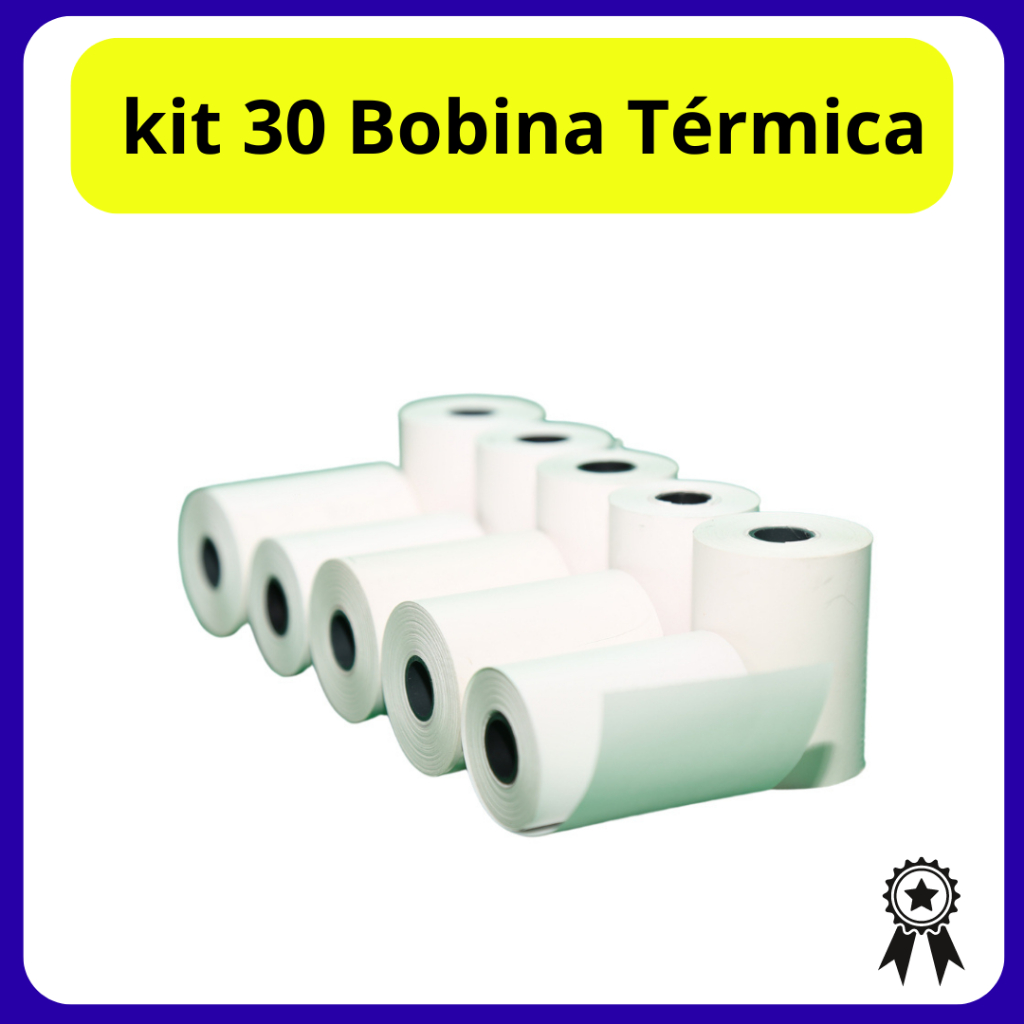 Bobina térmica para maquina de cartão de crédito e máquina de mini impressora gatinho em Oferta na Shopee