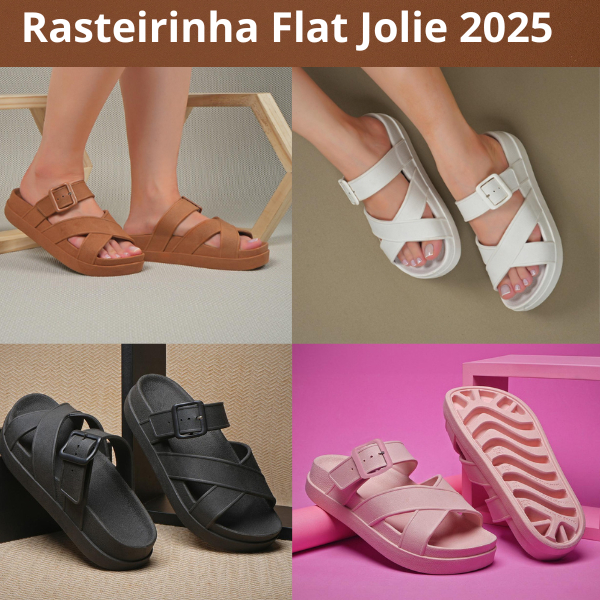 Chinelo Sandalia Feminino  Rasteirinha Birken de Fivela ABS Super Macio Lançamento 2025