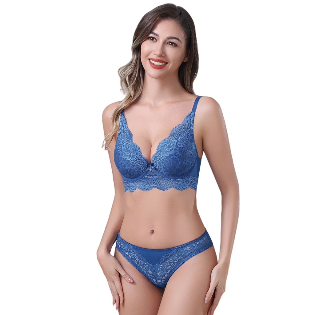 Z&D Lingerie Conjunto Com Aro Renda e Bojo Calcinha Tanga 8063 em Oferta na Shopee