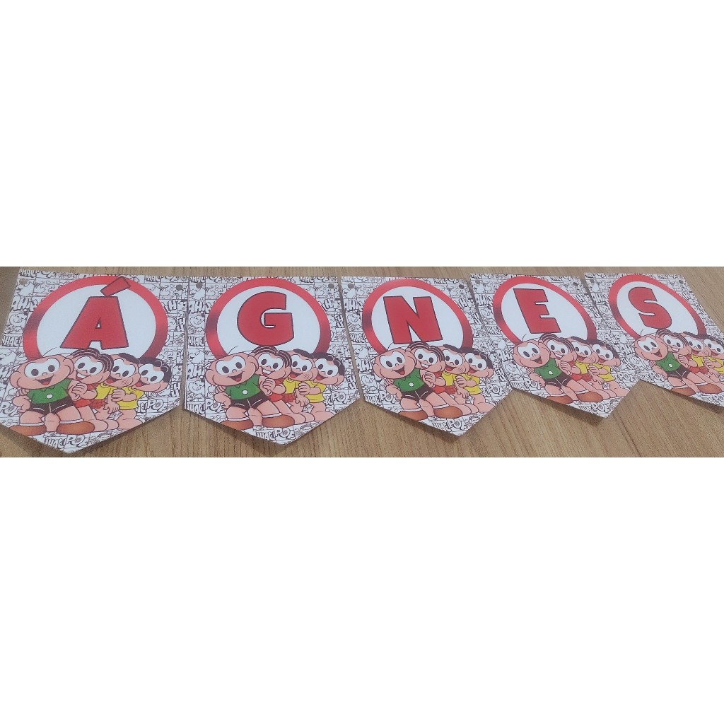 Bandeirola personalizada turma da Monica