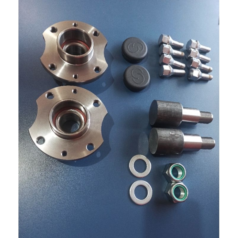 Kit Cubo Carretinha reboque completo ponta Fiat e cubo de roda fiat