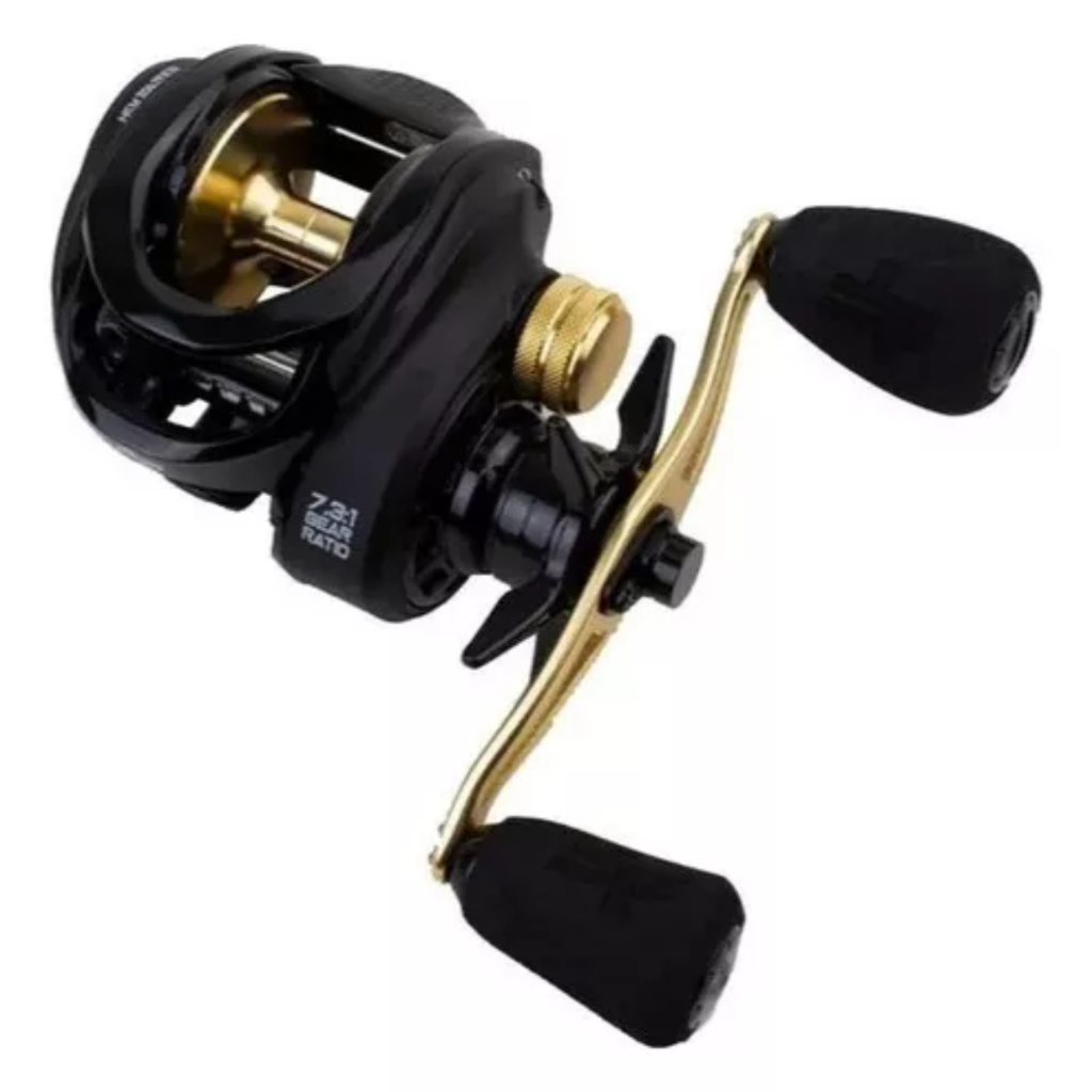 Carretel Carretilha Albatroz Fishing V73 Cor Preto Esquerdo e Direito 8Kg 6 Rolamentos