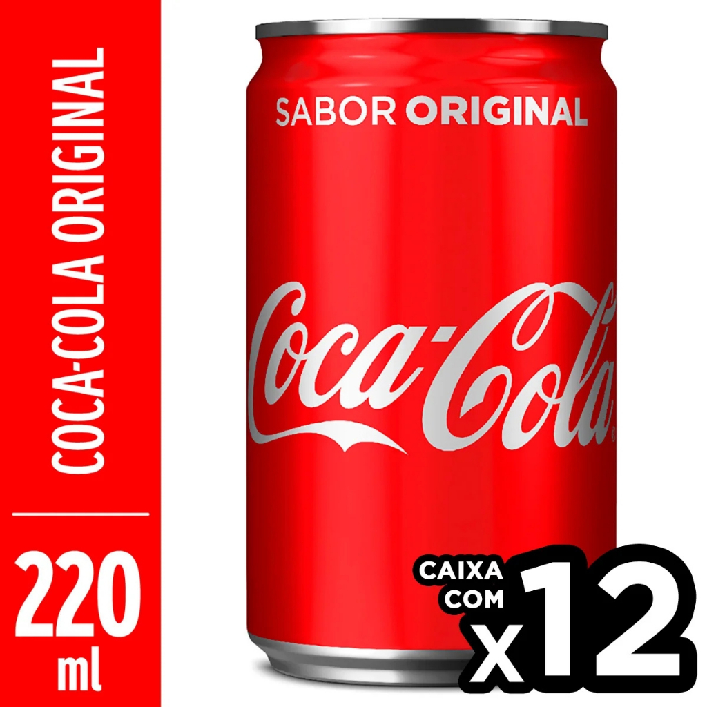 Refrigerante Coca-Cola Lata 220ml C/12 Unidades em Oferta na Shopee