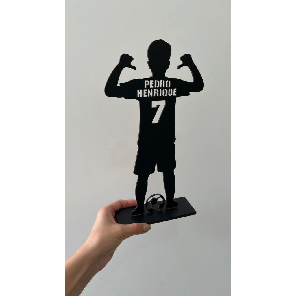 kit 15 display personalizado festa aniversário futebol menino jogador nome numero