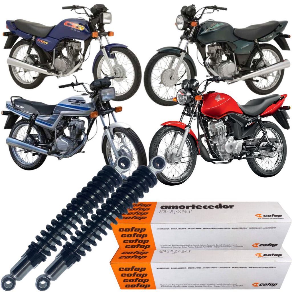 Par Amortecedor Traseiro Cg 125 Fan Titan Ks 2000 A 2012 - Spare Parts and Accessories for Vehicles