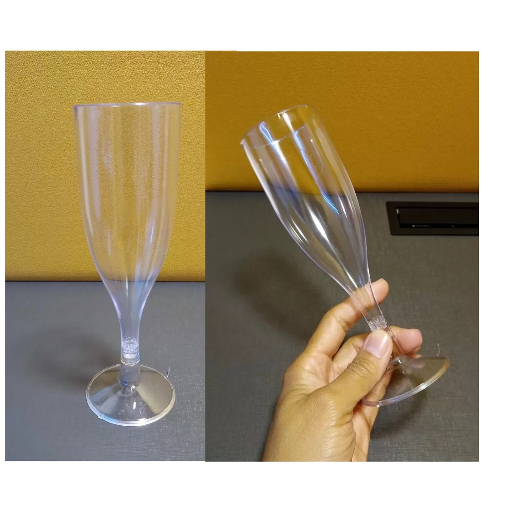 Taça De Champagne Em Acrilico Reveillon 150ml 75 Unidades em Oferta na Shopee