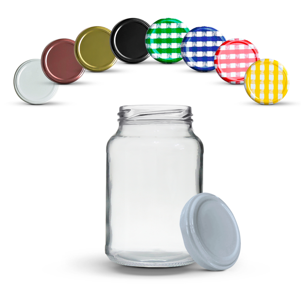 15 Potes De Vidro Conserva 600ml + Tampas Metálicas E Lacres em Oferta na Shopee