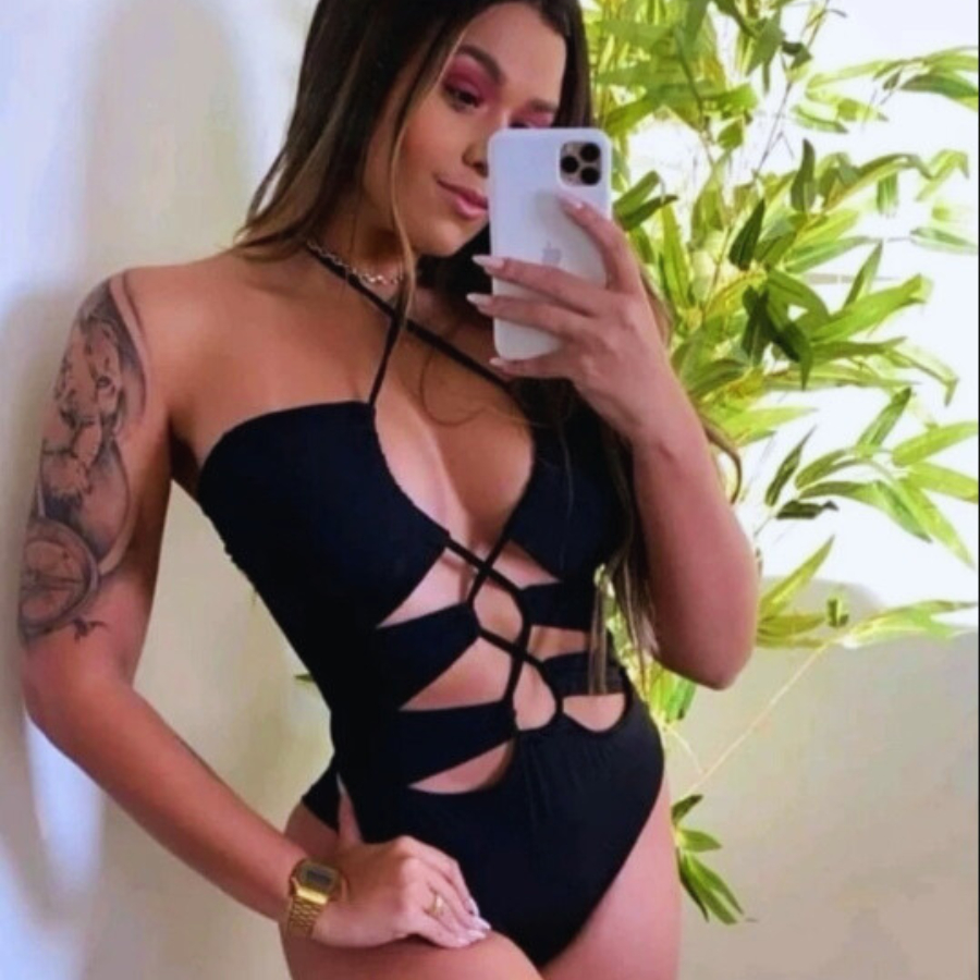 Body Anitta, Super Sensual, Transpassado no abdômen. Tecido Suplex Prime Grosso com toque de Poliana light com Bojo