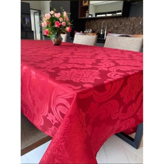 Toalha de mesa Luxo Jacquard - Tecido Grosso -4 e 6 Cadeiras - Decoração em Oferta na Shopee
