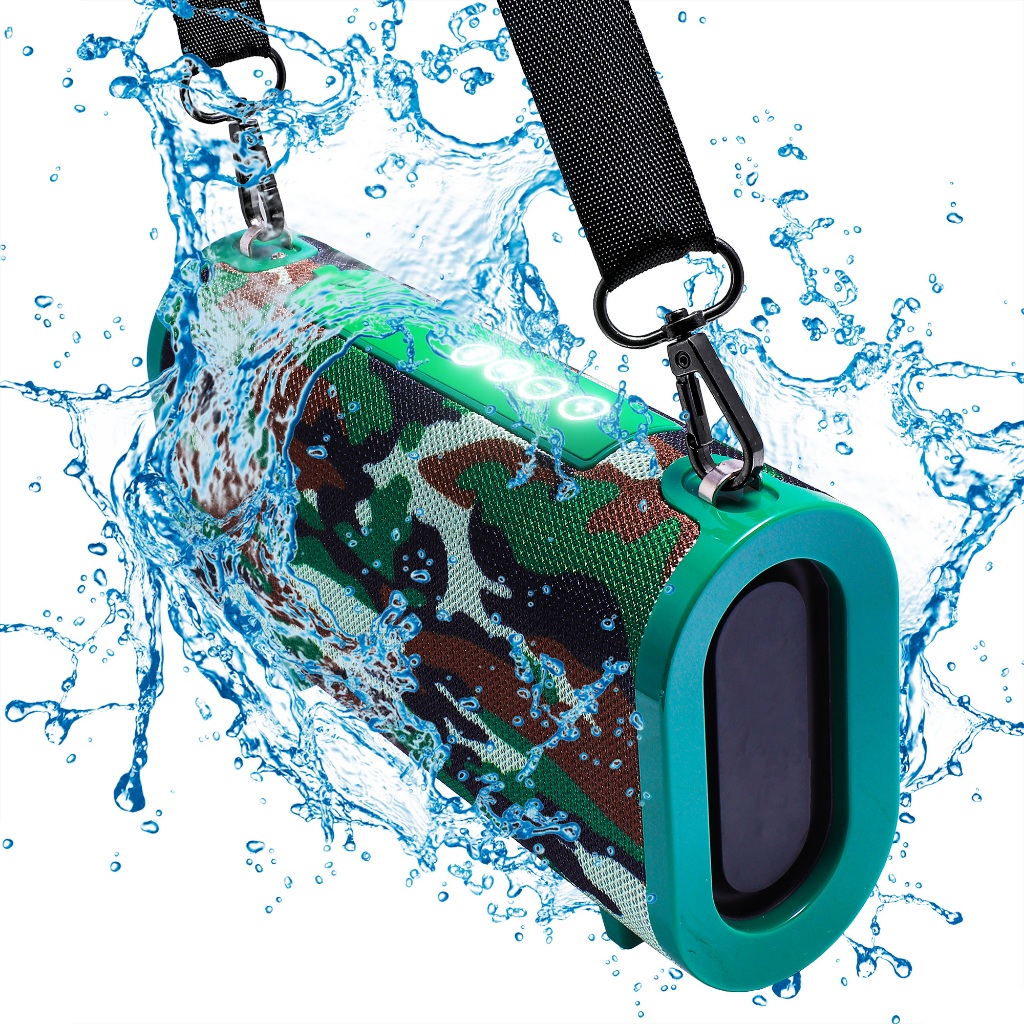 Caixa De Som Bluetooth TWS Resistente Água Portátil Com Alça Radio Fm P2 MP3 USB SD Pendrive em Oferta na Shopee