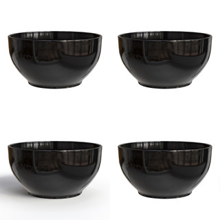4 Cumbucas Porcelana Colorida Preta 450ml Tigela Redonda Bowl