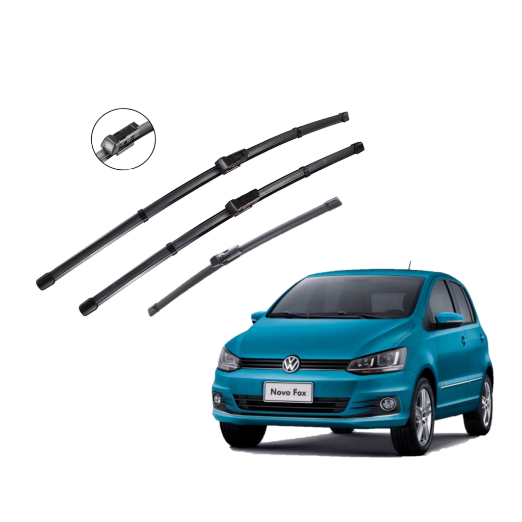 Par Palhetas Limpador Parabrisa Silicone Chuva Vw Fox 2003 a 2022 em Oferta na Shopee