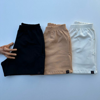 Kit 3 shorts feminino de moletom bermuda feminina short com bolso short curto short moleto...