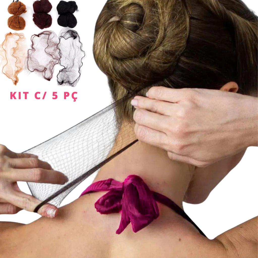 Redinha para Coque Invisível ki t c/ 5 pç Rede de Cabelo Ballet rede para cabelo em Oferta na Shopee
