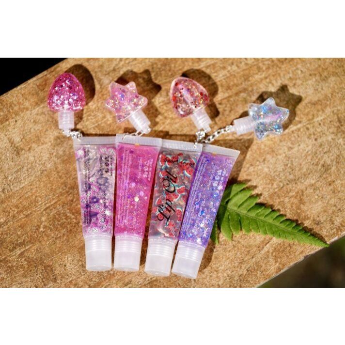 Kit C/6 Lip Gloss 2 em 1 + Pingente de Mini Gloss Mágico Variados Hot sale