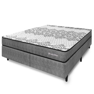 Cama Box Queen Ortopédico Firme Sleep Time  158x198x51 Bf Colchões em Oferta na Shopee