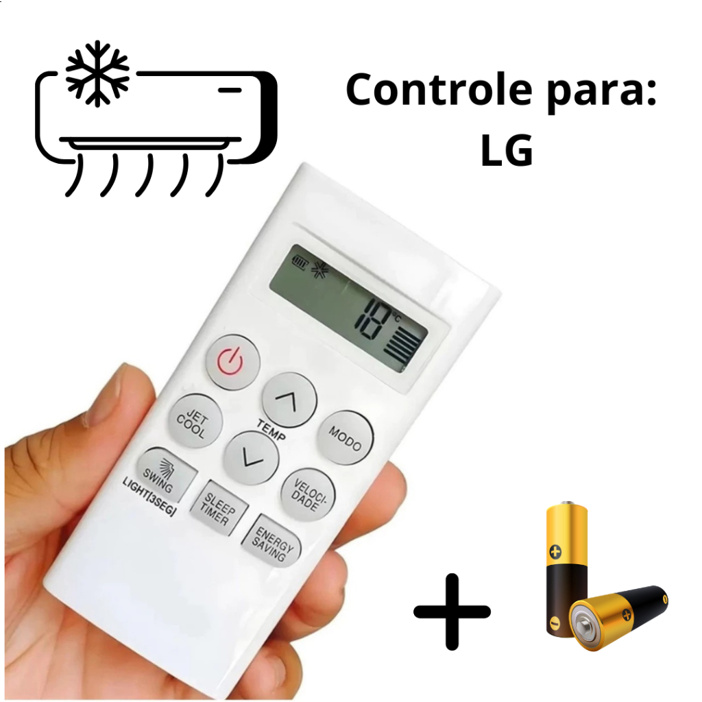 Controle Remoto Ar Condicionado Compatível com LG Smile Frio AKB TSN TSC